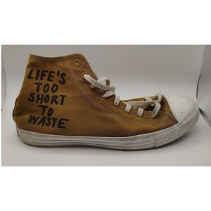 Converse Chuck Taylor All Star High Top Mustard Yellow Lifes Too‎ Short To Waste